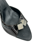 CHRISTIAN DIOR Patent Leather Dice Slides IT 40