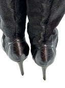 CHRISTIAN DIOR Knee-High Leather Western Boots IT 37