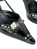CHRISTIAN DIOR Gambler Slingback Pumps IT 36