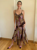 PRINTED EMBELLISHED DRESS S