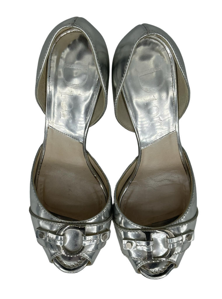CHRISTIAN DIOR Leather D'Orsay Pumps IT 38.5