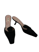 PRADA Satin Crystal Embellishments Mules IT 40