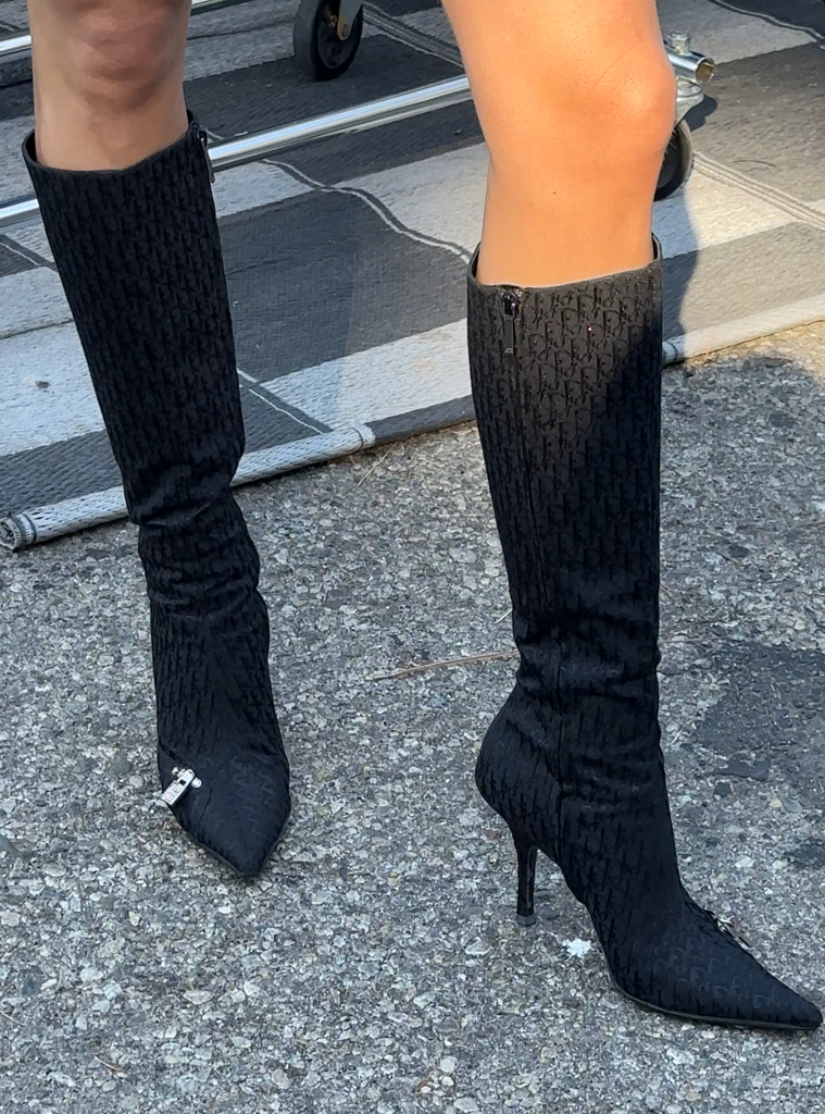 CHRISTIAN DIOR Diorissimo Knee-High Boots IT 37.5