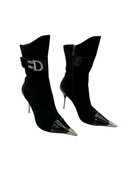 CHRISTIAN DIOR Suede Studded Boots IT 38