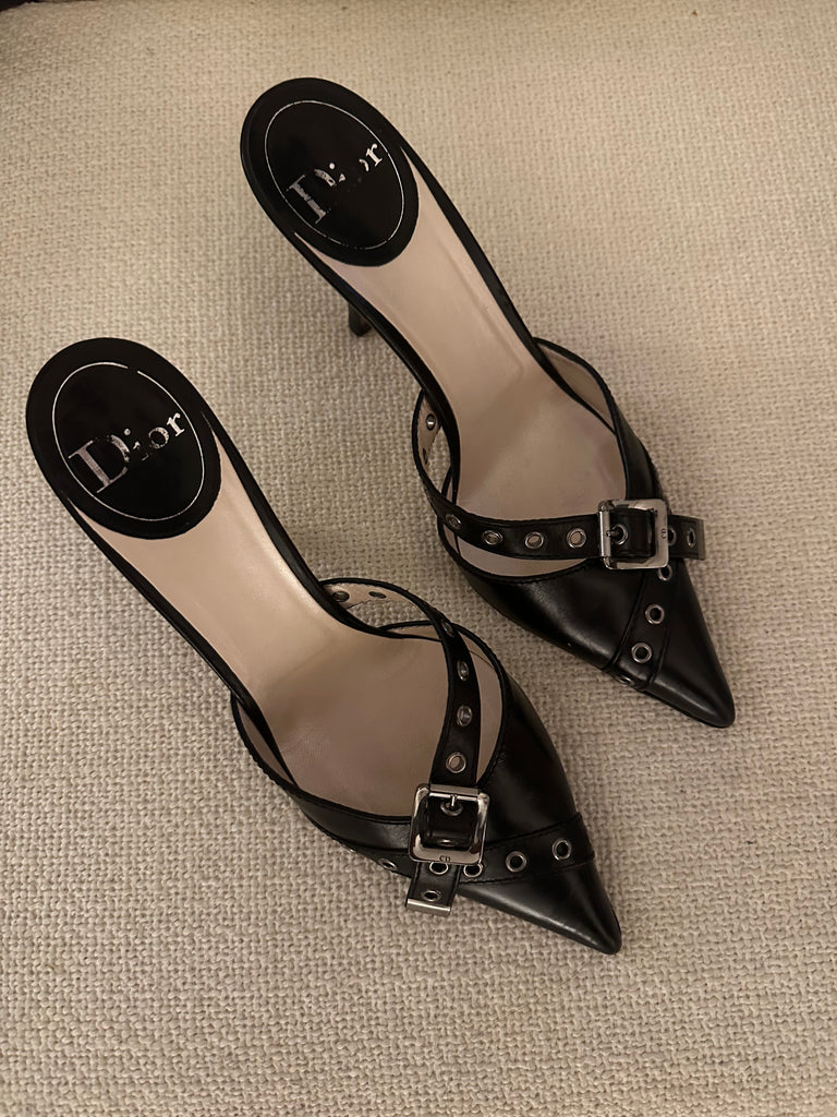 CHRISTIAN DIOR Crossover Mules IT 38