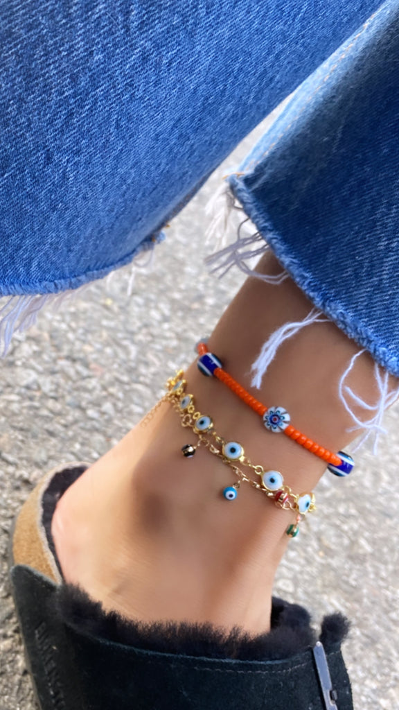 ORANGE MATI ANKLET